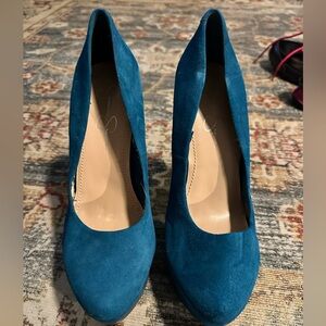 Jessica Simpson Teal Heels